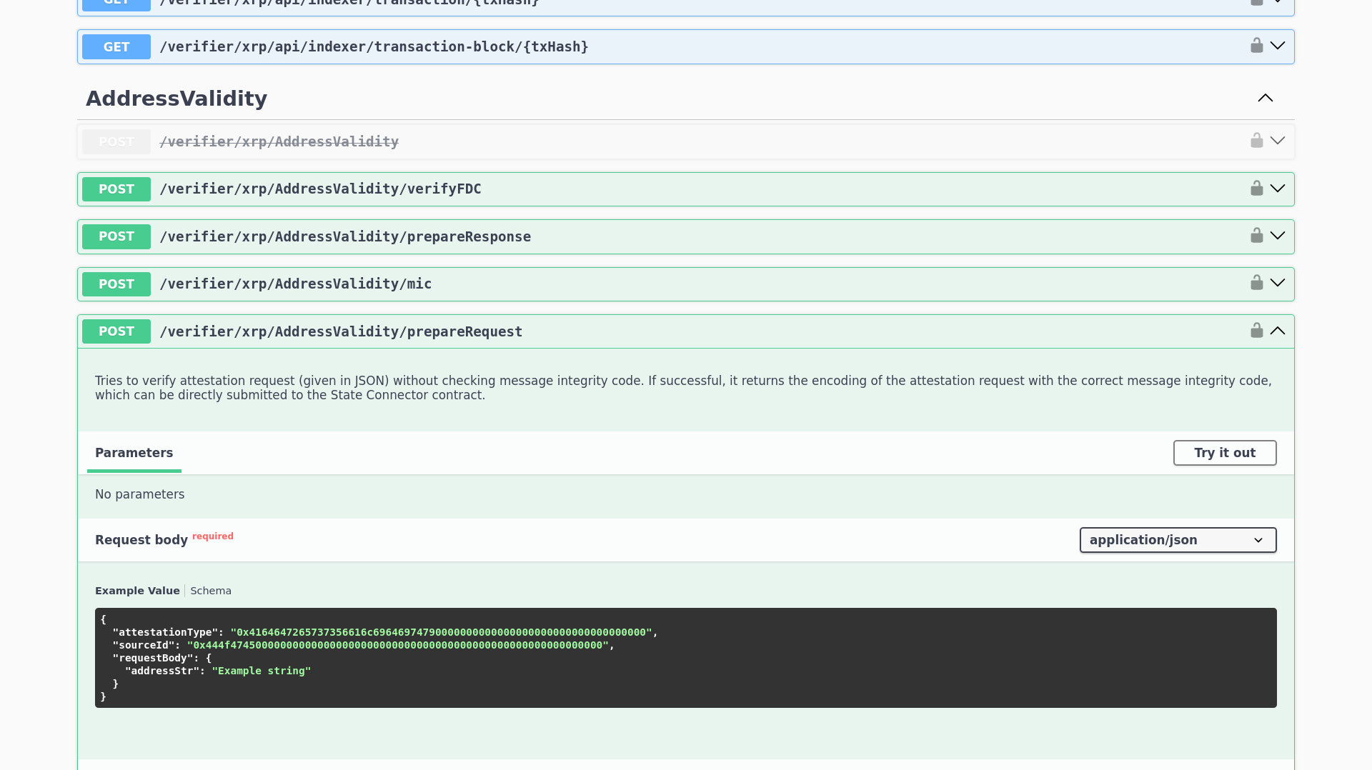 Verifier AddressValidity prepareRequest expanded